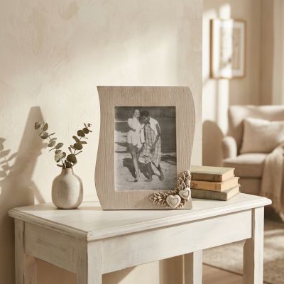 portafoto shabby chic onda cm 21 x 2,5 x 27 h