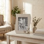 portafoto shabby chic onda cm 21 x 2,5 x 27 h