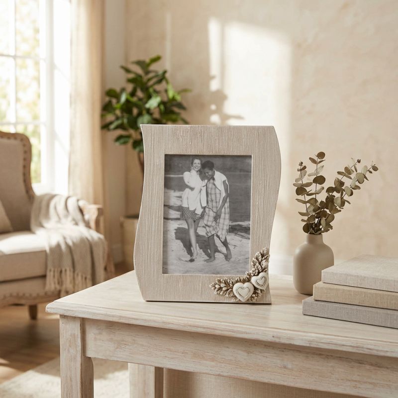 portafoto shabby chic onda cm 21 x 2,5 x 27 h