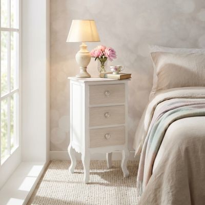 LOUNGY - mobiletto 3 cassetti shabby chic