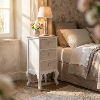 LOUNGY - mobiletto 3 cassetti shabby chic