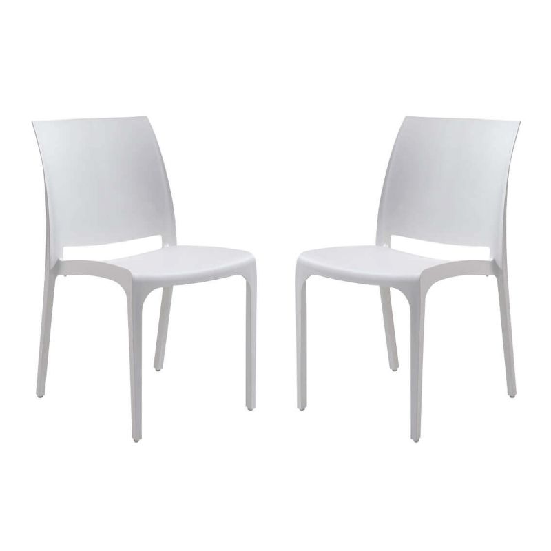 VOLGA - sedia da giardino in plastica set da 2
