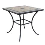 VENTUS - set tavolo in ferro cm 80 x 80 x 74 h con 4 poltrone Ventus