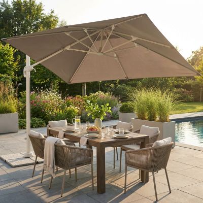 BACTRUS - ombrellone da giardino decentrato 3 x 4 m