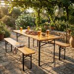 Set birreria con tavolo e due panche 220 x 80 cm