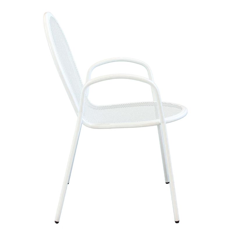 INDEX - set tavolo in metallo cm 80 x 80 x 73h con 2 poltrone Maris