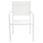 DEXTER - set tavolo in alluminio cm 160/240 x 90 x 75 h con 10 poltrone Venus