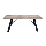 GREGORY - tavolo da pranzo moderno in acciaio e legno Spessore 4 cm