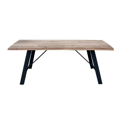 GREGORY - tavolo da pranzo moderno in acciaio e legno Spessore 4 cm