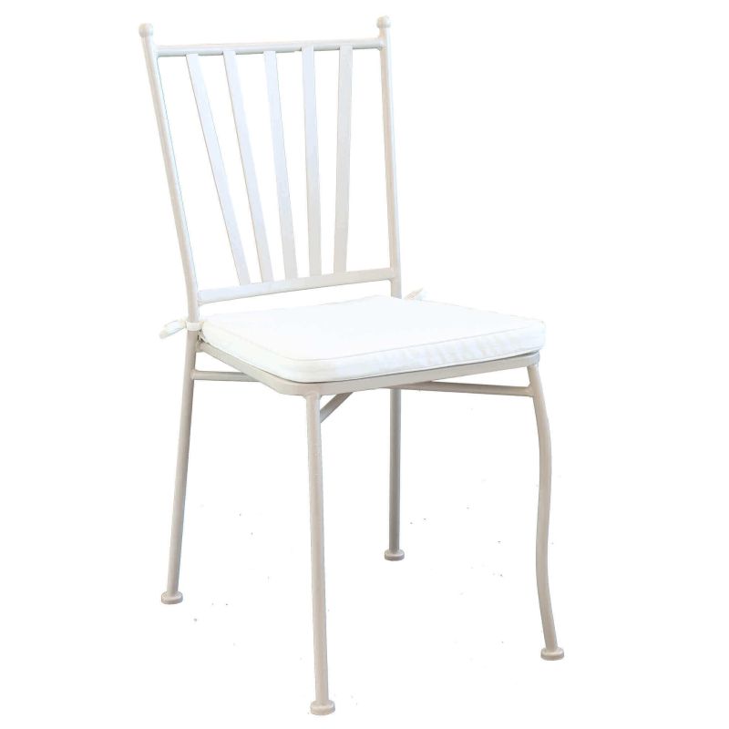 VENTUS - set tavolo in ferro Ø 90 x 74 h con 4 sedie Ventus