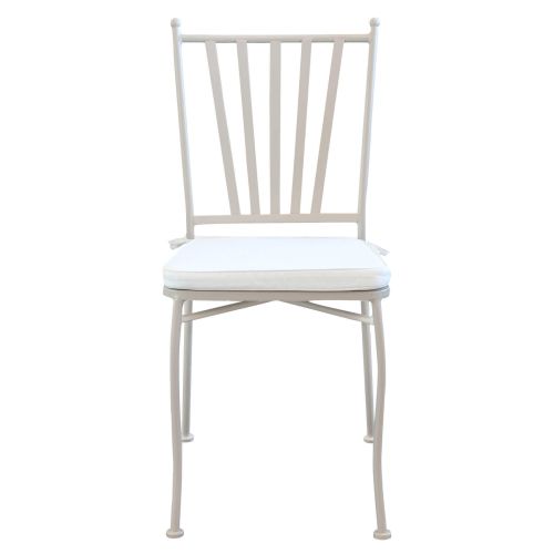 VENTUS - set tavolo in ferro Ø 90 x 74 h con 4 sedie Ventus
