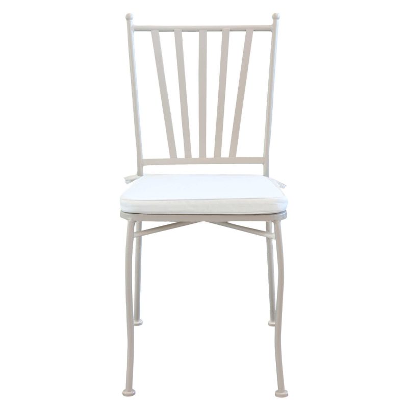 VENTUS - set tavolo in ferro Ø 90 x 74 h con 4 sedie Ventus