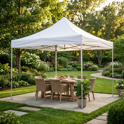 LEVIS - gazebo pieghevole e richiudibile completo di sacca protettiva in alluminio 3 x 4,5 m