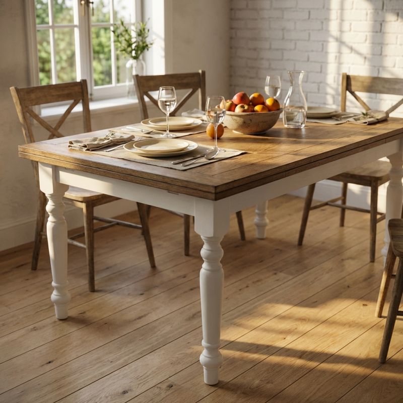 BARRETT - tavolo da pranzo moderno allungabile in rovere