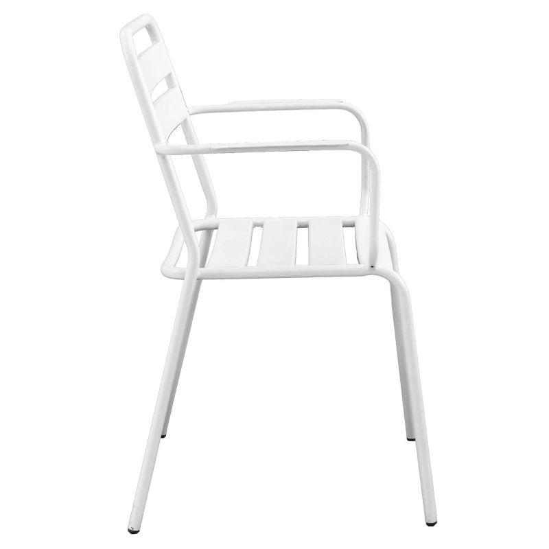 ROMANUS - set tavolo in metallo cm 110 x 70 x 72 h con 4 poltrone Romanus