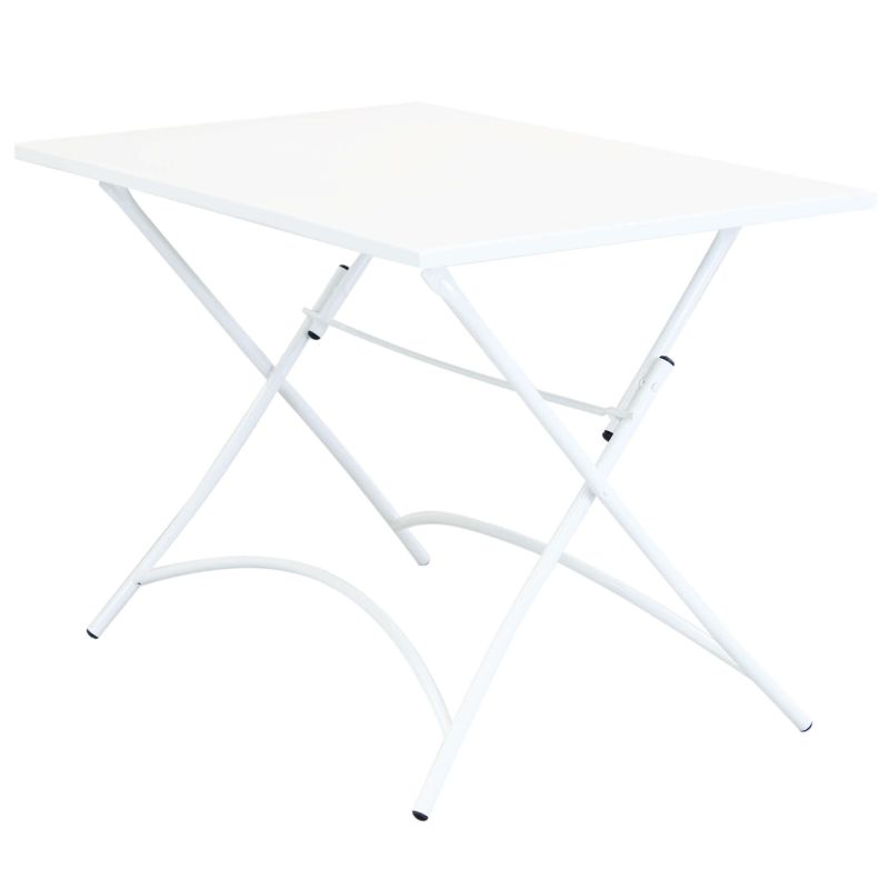 ROMANUS - set tavolo in metallo cm 110 x 70 x 72 h con 4 poltrone Romanus