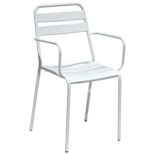 ROMANUS - set tavolo in metallo cm 110 x 70 x 72 h con 4 poltrone Romanus