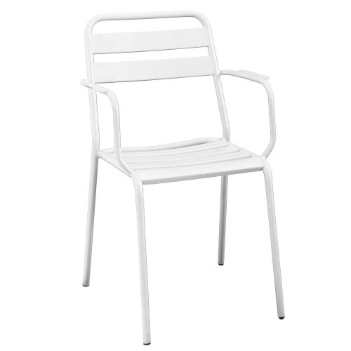 ROMANUS - set tavolo in metallo cm 110 x 70 x 72 h con 4 poltrone Romanus