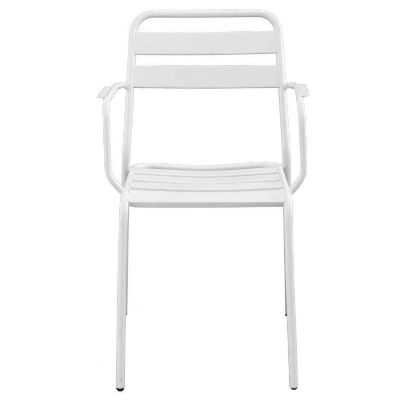 ROMANUS - set tavolo in metallo cm 110 x 70 x 72 h con 4 poltrone Romanus