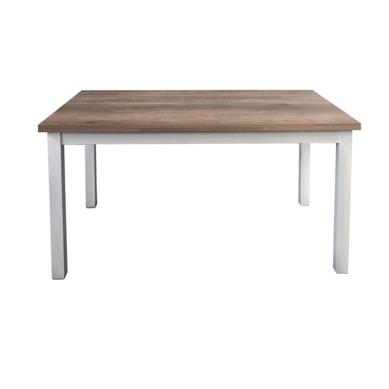 BLAKE - tavolo da pranzo moderno allungabile in acciaio e legno da 110 x70