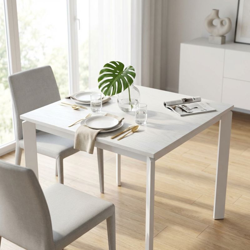 BRAXTON - tavolo da pranzo moderno allungabile in acciaio