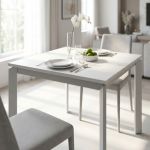 BRAXTON - tavolo da pranzo moderno allungabile in acciaio