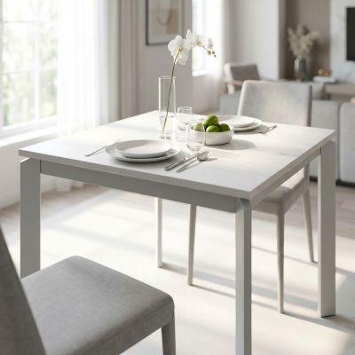 BRAXTON - tavolo da pranzo moderno allungabile in acciaio