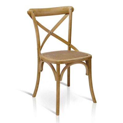 ABBY - sedia moderna in legno con seduta in paglia