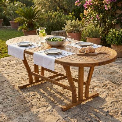 TURRIS - tavolo da giardino allungabile in legno massiccio di acacia 150/200