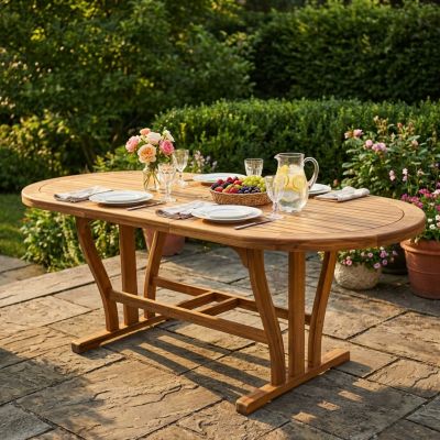TURRIS - tavolo da giardino allungabile in legno massiccio di acacia 150/200