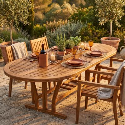 GENIUS - tavolo da giardino allungabile in legno massiccio di acacia