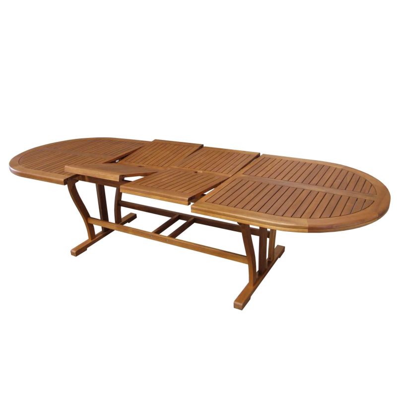 GENIUS - tavolo da giardino allungabile in legno massiccio di acacia