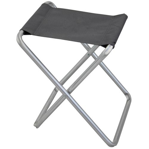 sgabello da spiaggia e campeggio pieghevole alluminio textilene cm 40 x 39 x 46 h color grigio