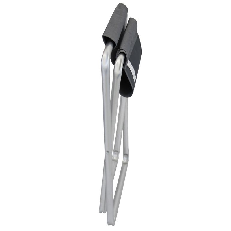 sgabello da spiaggia e campeggio pieghevole alluminio textilene cm 40 x 39 x 46 h color grigio