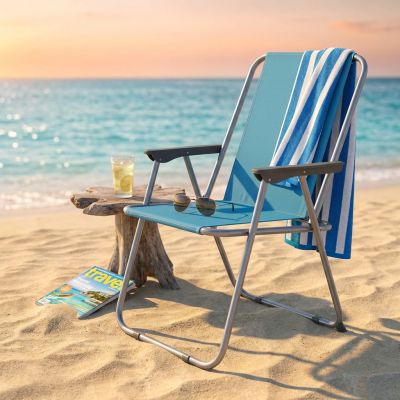 poltrona da spiaggia colore casuale cm 52x37 x 38,5/78h