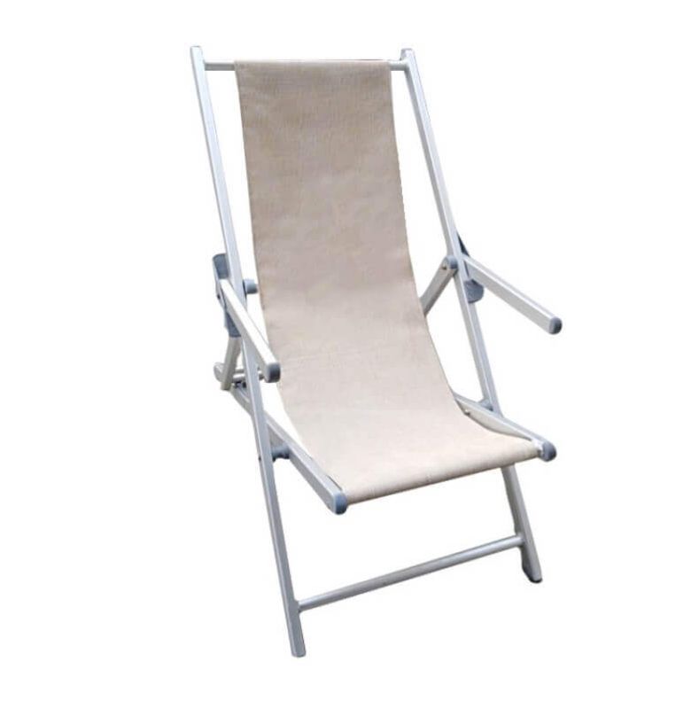 sdraio mare prendisole pieghevole in alluminio e textilene cm 98 x 67,5 x 106 h
