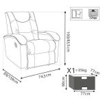 AXA - poltrona reclinabile cm 76,5 x 89/159 x 100/83,5 h