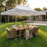IRIS - gazebo pieghevole e richiudibile completo di sacca protettiva in acciaio 3 x 4,5 m
