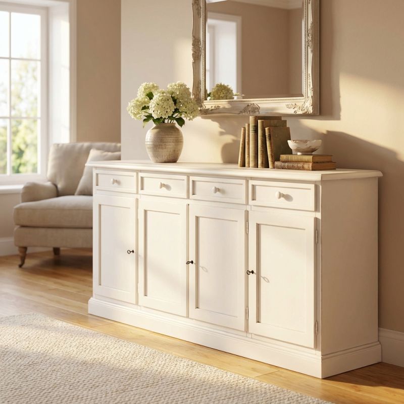CECILY - credenza in legno cm 205 x 42 x 86 h