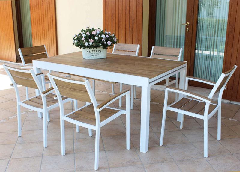 VIDUUS - poltrona da giardino in alluminio e polywood impilabile