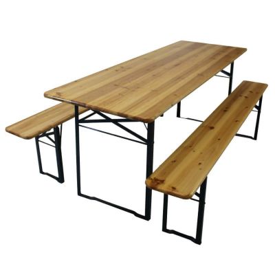 Set birreria con tavolo e due panche 220 x 70 cm