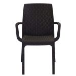 CALIGOLA - set tavolo inresina effetto rattan cm 150 x 90 x 74 h con 6 poltrone Alma
