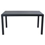 CALIGOLA - set tavolo in resina effetto rattan cm 150 x 90 x 74 h con 6 sedie Alma