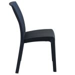 CALIGOLA - set tavolo in resina effetto rattan cm 150 x 90 x 74 h con 6 sedie Alma