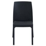 CALIGOLA - set tavolo in resina effetto rattan cm 150 x 90 x 74 h con 4 sedie Alma
