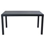 CALIGOLA - set tavolo in resina effetto rattan cm 150 x 90 x 74 h con 4 poltrone Alma
