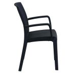 CALIGOLA - set tavolo in resina effetto rattan cm 150 x 90 x 74 h con 4 poltrone Alma