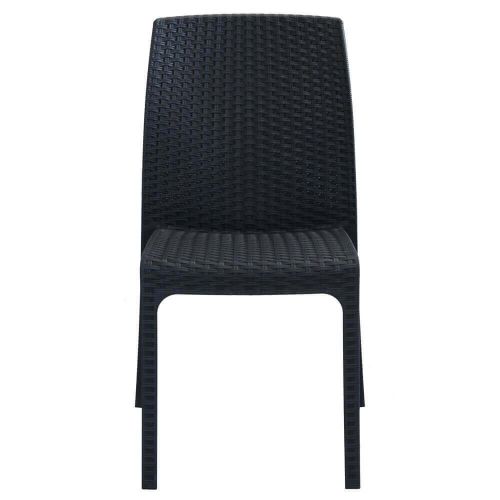 CALIGOLA - set tavolo in resina effetto rattan cm 150 x 90 x 74 h con 4 sedie e 2 poltrone Alma