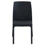 CALIGOLA - set tavolo in resina effetto rattan cm 80 x 80 x 74 h con 4 sedie Alma