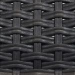 CALIGOLA - set tavolo in resina effetto rattan cm 80 x 80 x 74 h con 4 sedie Alma